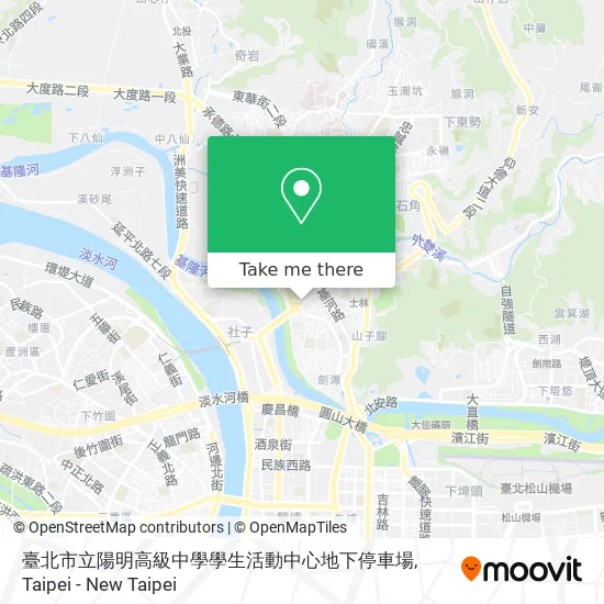 臺北市立陽明高級中學學生活動中心地下停車場地圖