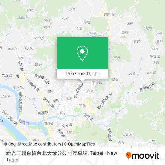 新光三越百貨台北天母分公司停車場 map