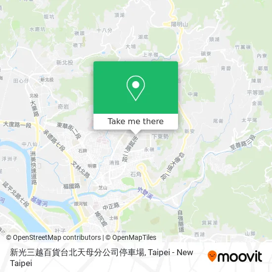 新光三越百貨台北天母分公司停車場地圖