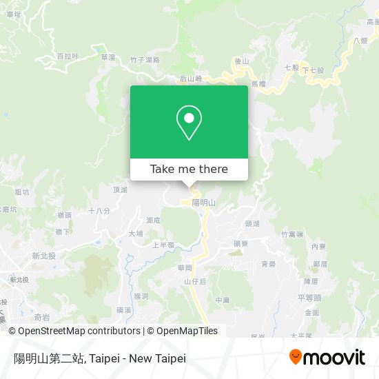 陽明山第二站地圖