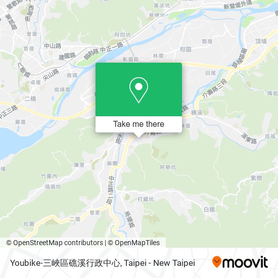 Youbike-三峽區礁溪行政中心 map