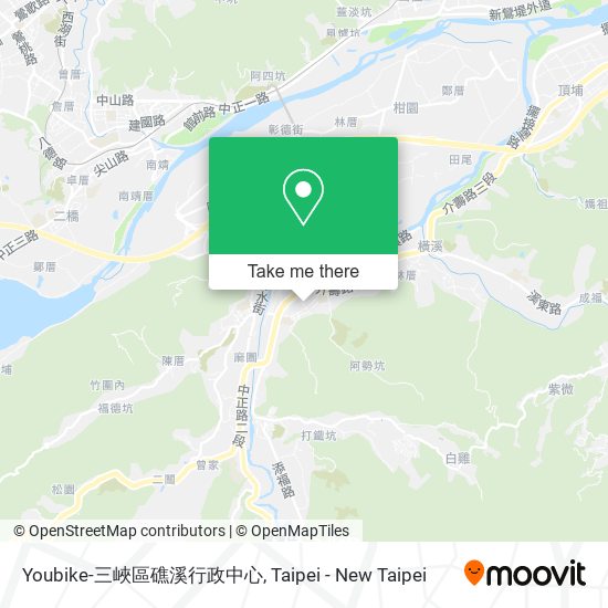 Youbike-三峽區礁溪行政中心地圖