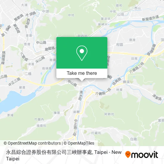 永昌綜合證券股份有限公司三峽辦事處地圖