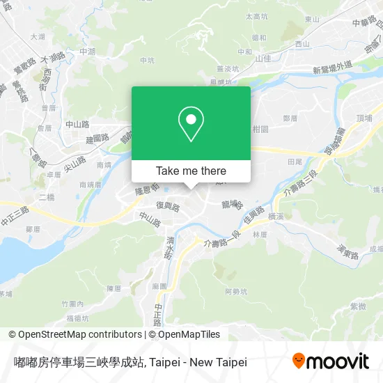 嘟嘟房停車場三峽學成站 map