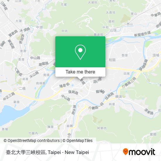 臺北大學三峽校區 map