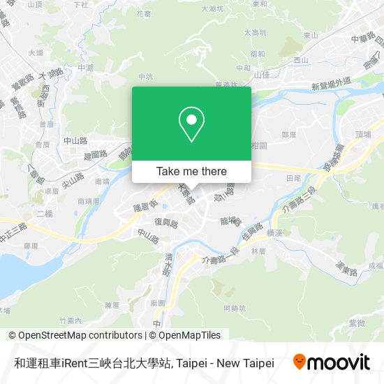 和運租車iRent三峽台北大學站 map