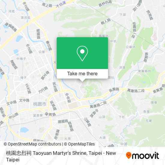 桃園忠烈祠 Taoyuan Martyr's Shrine map