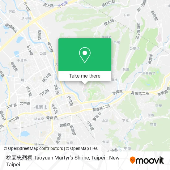 桃園忠烈祠 Taoyuan Martyr's Shrine map