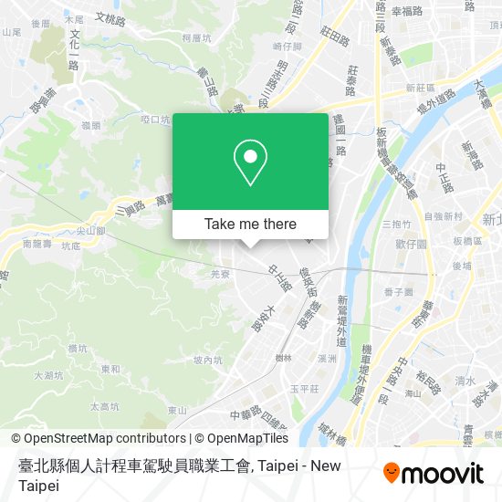 臺北縣個人計程車駕駛員職業工會地圖