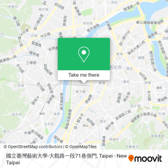 國立臺灣藝術大學-大觀路一段71巷側門 map