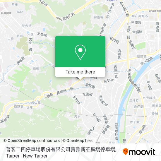普客二四停車場股份有限公司寶雅新莊廣場停車場地圖