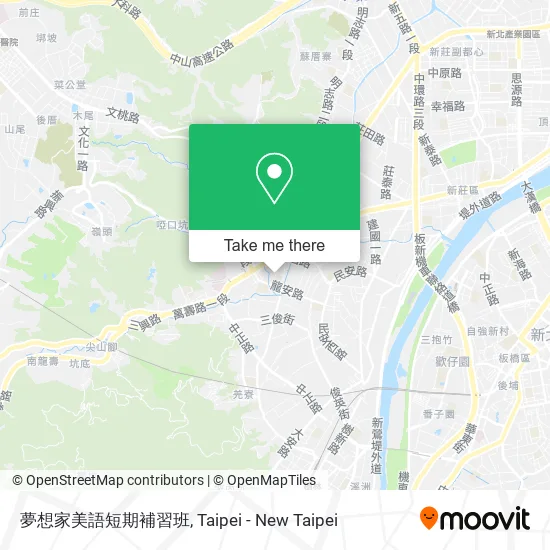 夢想家美語短期補習班地圖