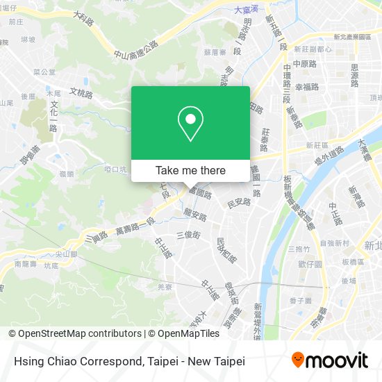 Hsing Chiao Correspond map