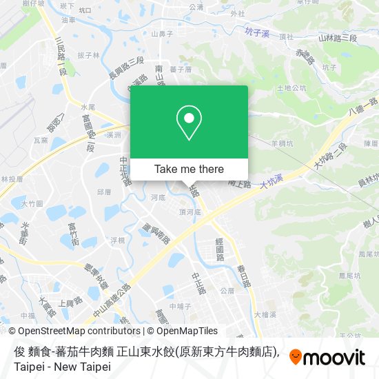 俊 麵食-蕃茄牛肉麵 正山東水餃(原新東方牛肉麵店)地圖