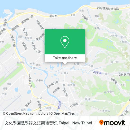 文化學園數學語文短期補習班地圖