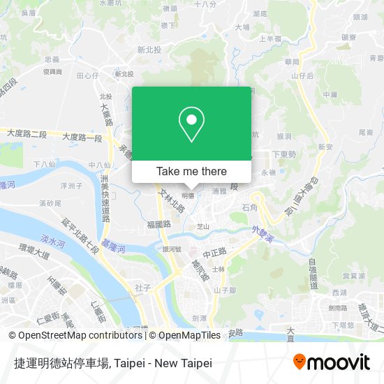 捷運明德站停車場 map
