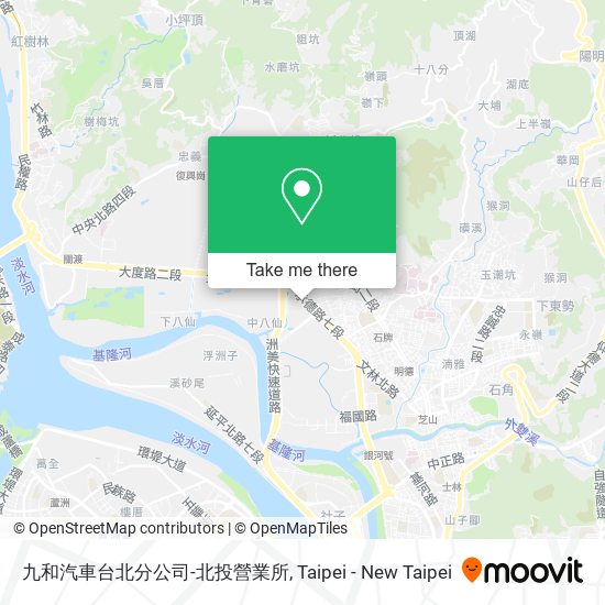 九和汽車台北分公司-北投營業所地圖