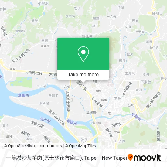 一等讚沙茶羊肉(原士林夜市廟口)地圖