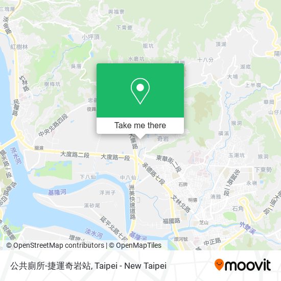 公共廁所-捷運奇岩站 map