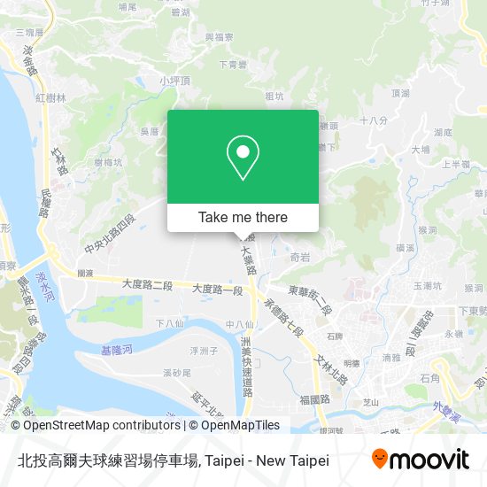 北投高爾夫球練習場停車場 map