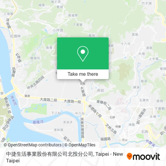 中捷生活事業股份有限公司北投分公司地圖