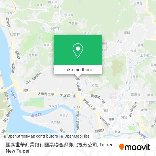 國泰世華商業銀行國票聯合證券北投分公司地圖