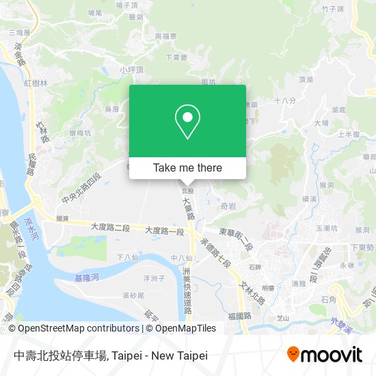 中壽北投站停車場 map