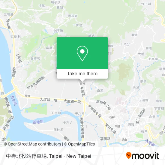 中壽北投站停車場 map
