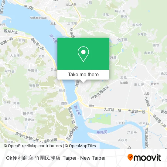 Ok便利商店-竹圍民族店地圖