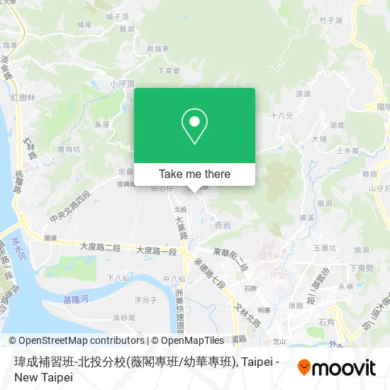 瑋成補習班-北投分校(薇閣專班/幼華專班)地圖