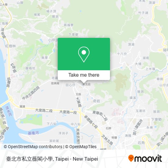 臺北市私立薇閣小學地圖