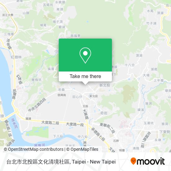 台北市北投區文化清境社區地圖