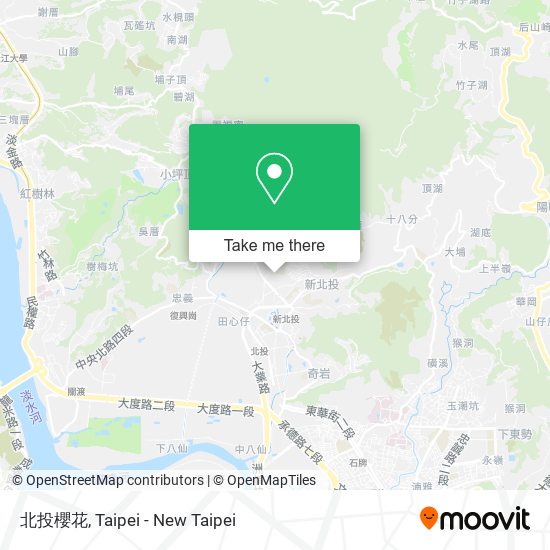 北投櫻花 map