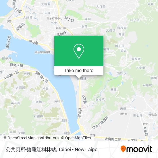 公共廁所-捷運紅樹林站地圖