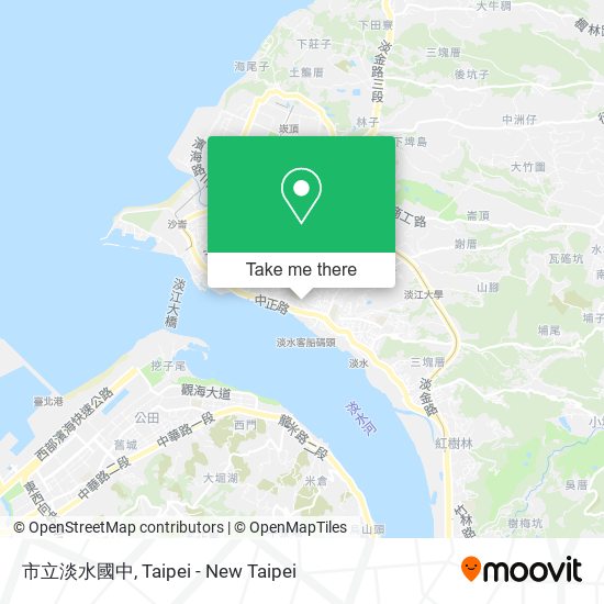 市立淡水國中地圖
