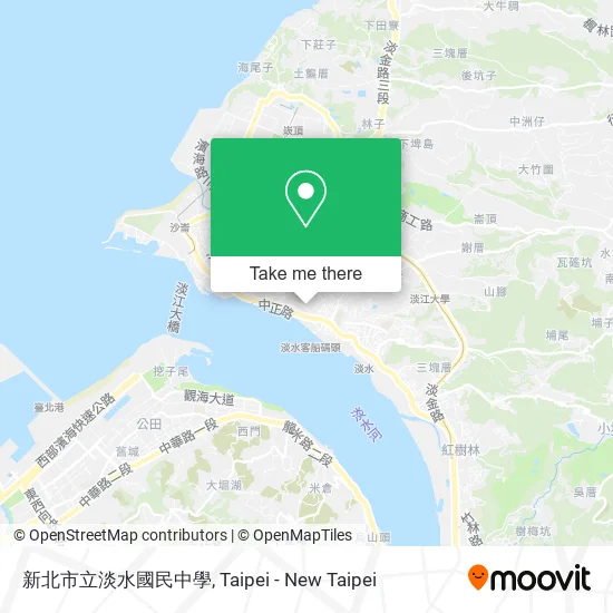 新北市立淡水國民中學地圖