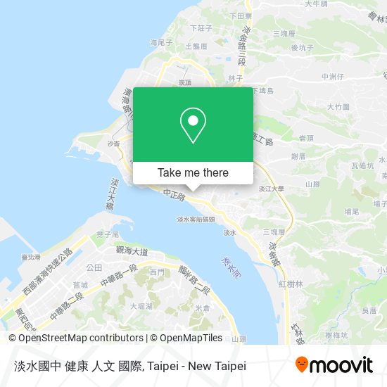 淡水國中 健康 人文 國際 map