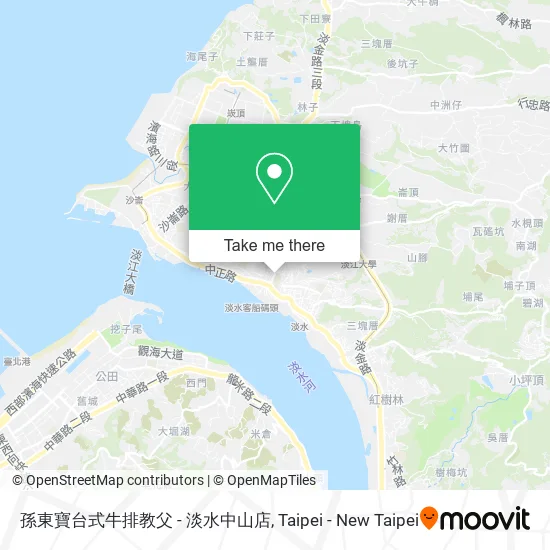 孫東寶台式牛排教父 - 淡水中山店地圖