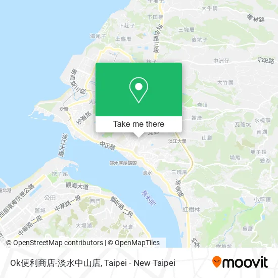 Ok便利商店-淡水中山店地圖