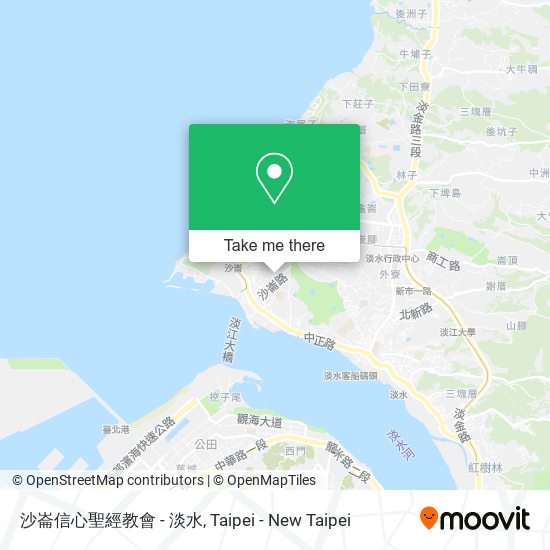 沙崙信心聖經教會 - 淡水地圖