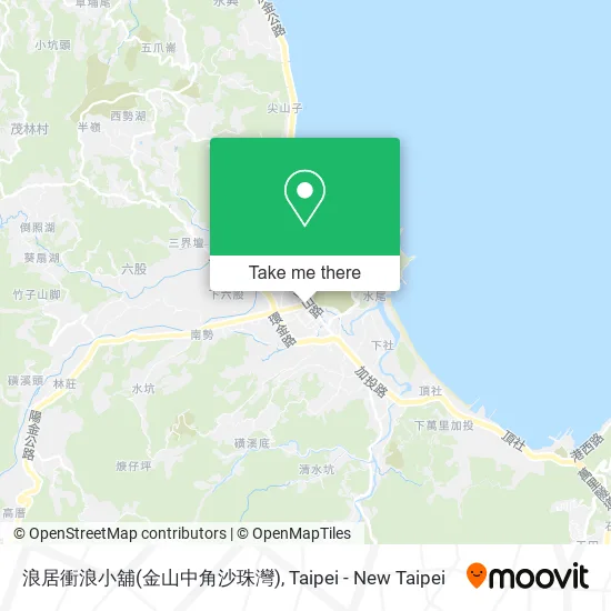浪居衝浪小舖(金山中角沙珠灣)地圖