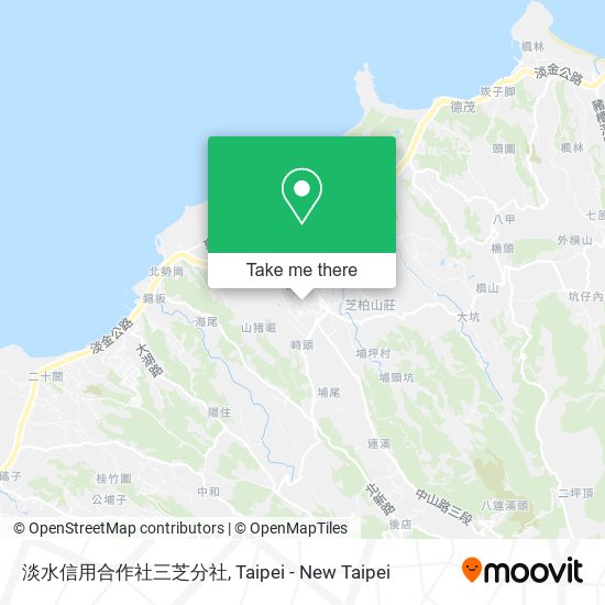 淡水信用合作社三芝分社地圖