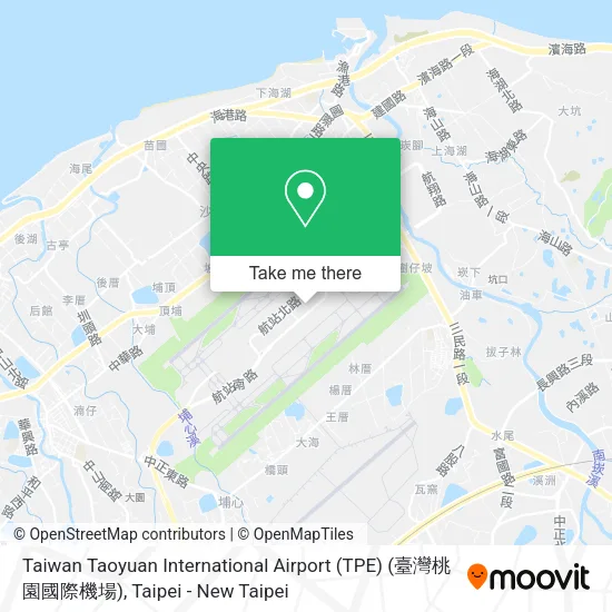 Taiwan Taoyuan International Airport (TPE) (臺灣桃園國際機場)地圖