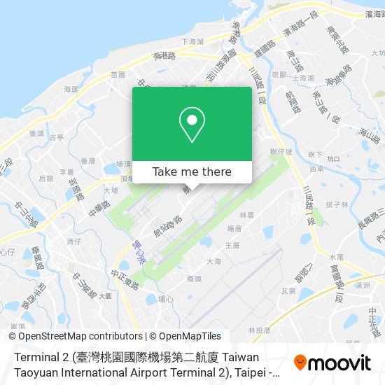 Terminal 2 (臺灣桃園國際機場第二航廈 Taiwan Taoyuan International Airport Terminal 2) map