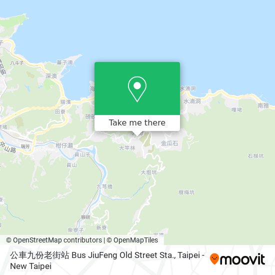 公車九份老街站 Bus JiuFeng Old Street Sta. map