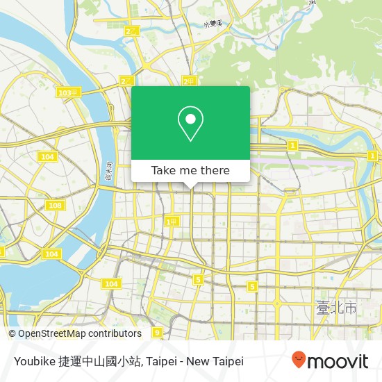Youbike 捷運中山國小站 map