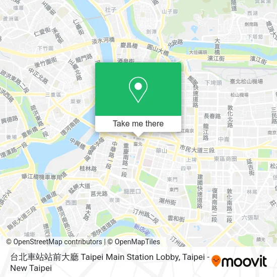 台北車站站前大廳 Taipei Main Station Lobby地圖