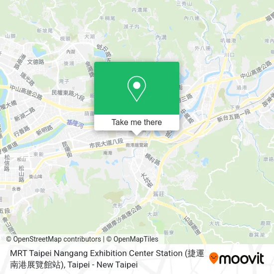 MRT Taipei Nangang Exhibition Center Station (捷運南港展覽館站)地圖