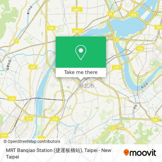 MRT Banqiao Station (捷運板橋站) map
