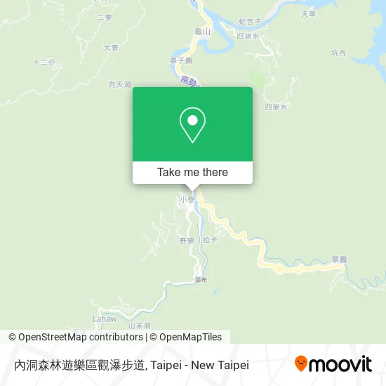 內洞森林遊樂區觀瀑步道地圖